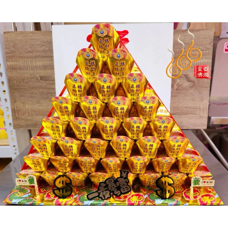 金字元寶塔／108顆元寶／敬神祝壽／求財補財／開市拜門口