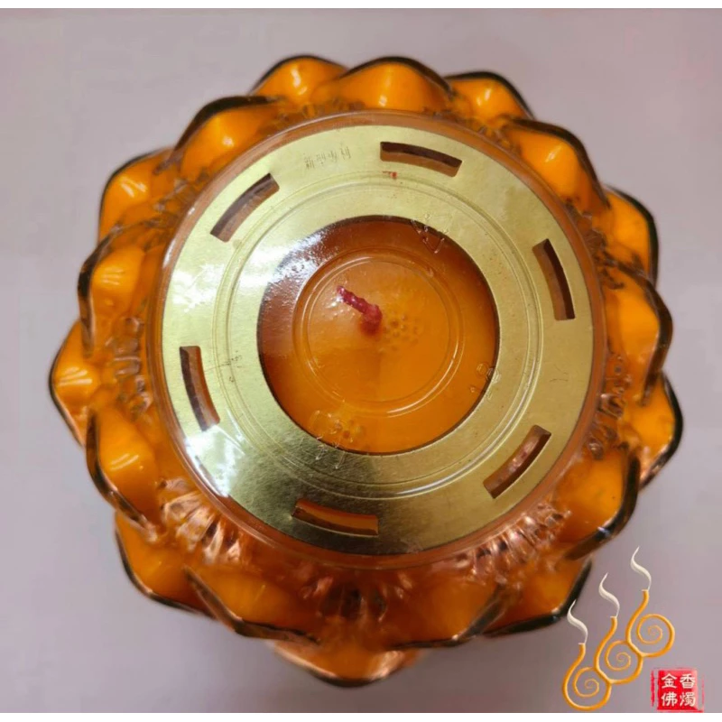 八國特號酥油蓮花燈／B227／1箱1粒／點燃15天／紅黃／祈安／點光明