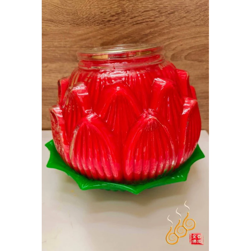 八國特號酥油蓮花燈／B227／1箱1粒／點燃15天／紅黃／祈安／點光明