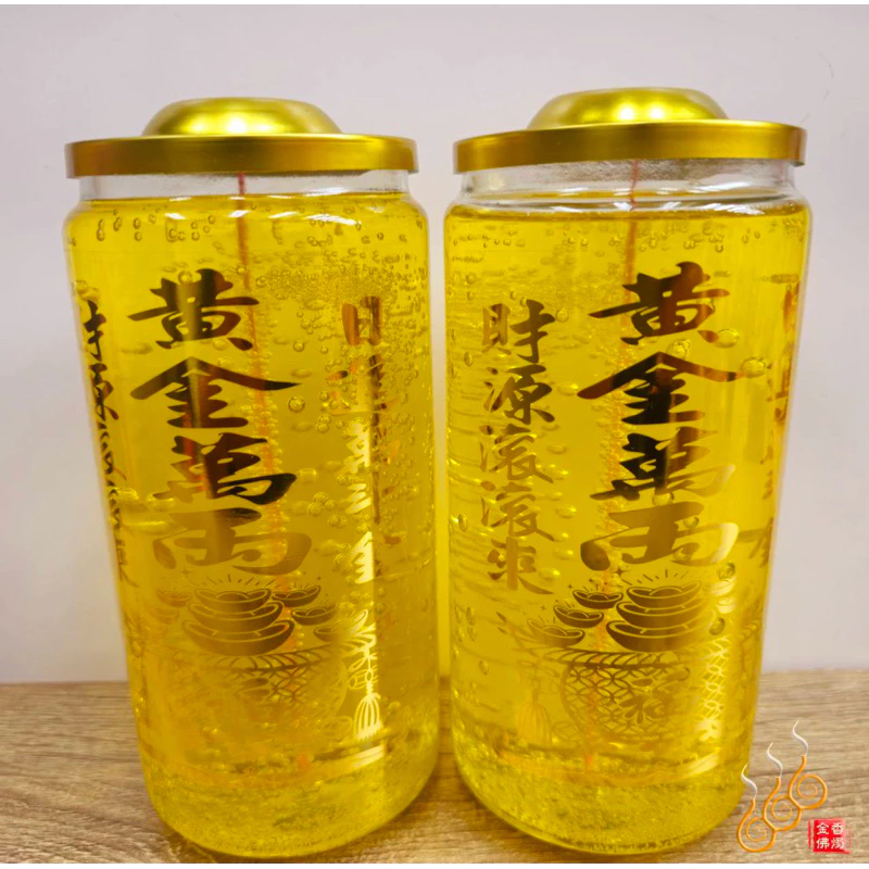 黃金萬兩果凍大燈／招財黃金燈／求財招財／金色／點燃約15天