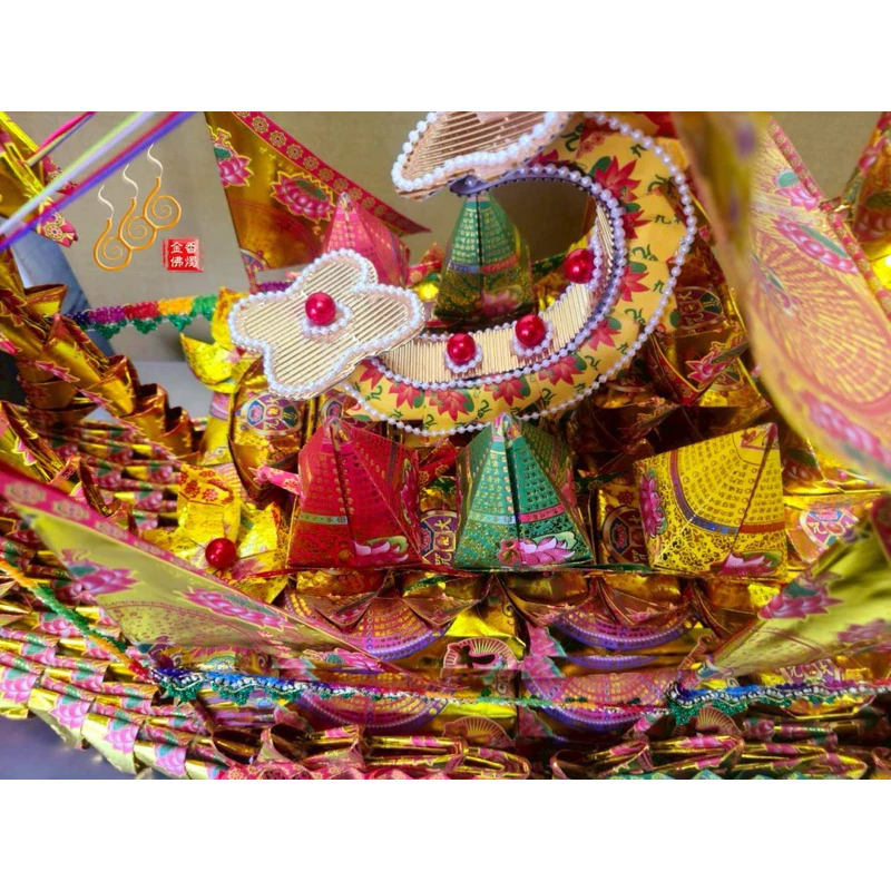 燙金大悲咒龍船／3尺6燙金如意龍船／七月普渡／祝壽聖誕／祝壽龍船／法會