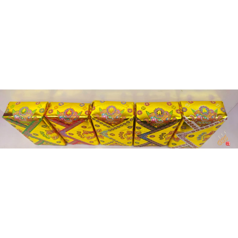 五色五路招財厚金磚／東南中西北路財神／1組5支／初一十五／神明祝壽補財