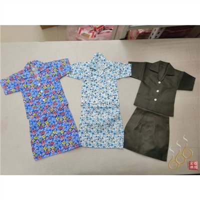 布紮男女衣服（長袖）／小布衣／往生用品／辦事 祭祖用