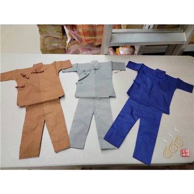 布紮男女厚衣服（布扣）／小布衣／往生用品／中山裝布衣／辦事 祭祖用