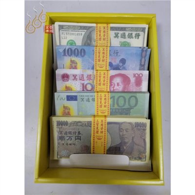 福衣冥鈔寶盒／新台幣 美元 歐元 日幣 人民幣／祭祖／清明／往生用品