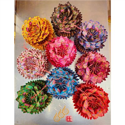 九彩九品中往生蓮花／18*17公分／開花瓣／祭祖／七月普渡／法會