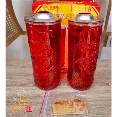 特大果凍雙龍燈／果凍龍燭／點光明／祝壽／祈安