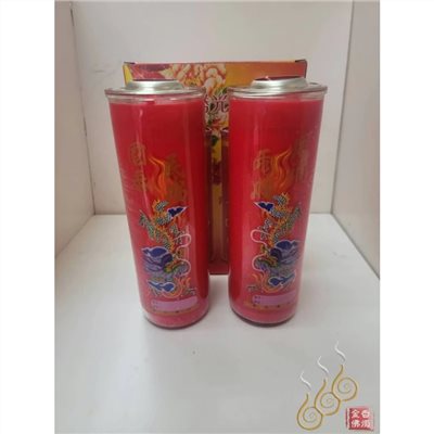 勝光玻璃酥油3斤大斗燭／整箱免運／1箱6盒／紅色黃色／6.5天