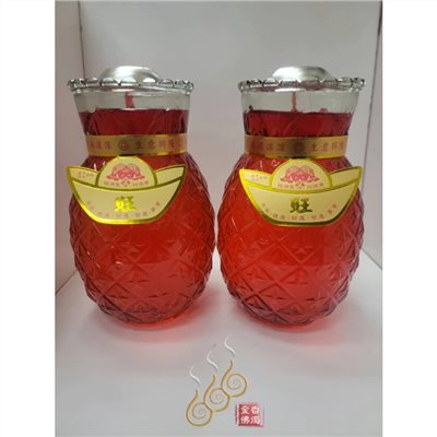 特大10斤鳳梨果凍蠟燭／點燃26天／敬神祝壽／點光明／生意事業旺旺來